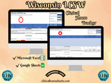 Wisconsin, LCSW Hours Tracker, Clinical Supervision Log for Master Social Worker - MSW Student or MSW Graduation Gift