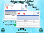 Wyoming, LCSW Hours Tracker, Clinical Supervision Log for Master Social Worker - MSW Student or MSW Graduation Gift
