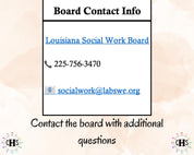 Louisiana, LCSW Hours Tracker, Clinical Supervision Form for Master Social Worker - MSW Student or MSW Graduation Gift
