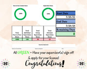Mississippi, LCSW Hours Tracker, Clinical Supervision Log for Master Social Worker - MSW Student or MSW Graduation Gift