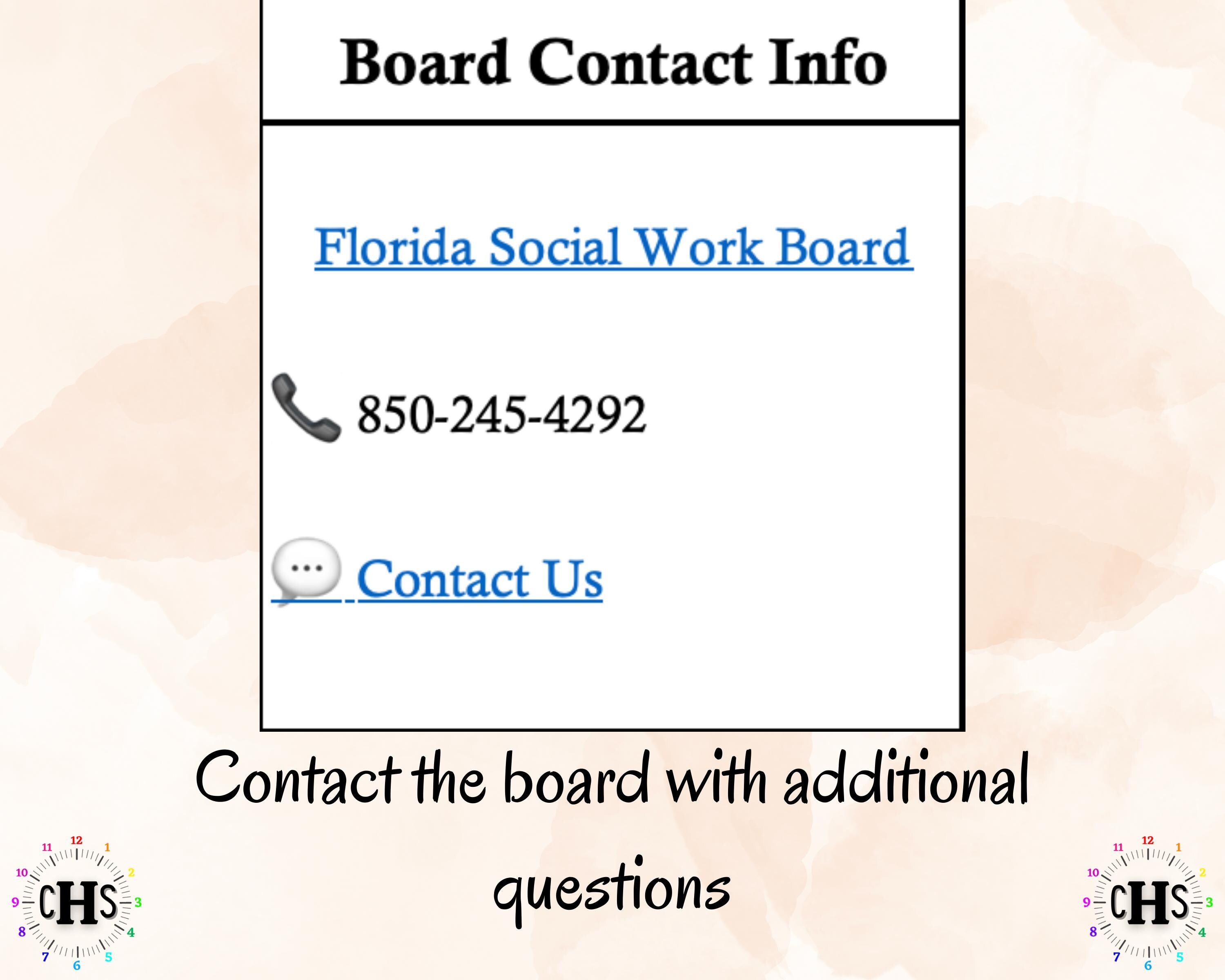 Florida, LCSW Hours Tracker, Clinical Supervision Form for Master Social Worker - MSW Student or MSW Graduation Gift