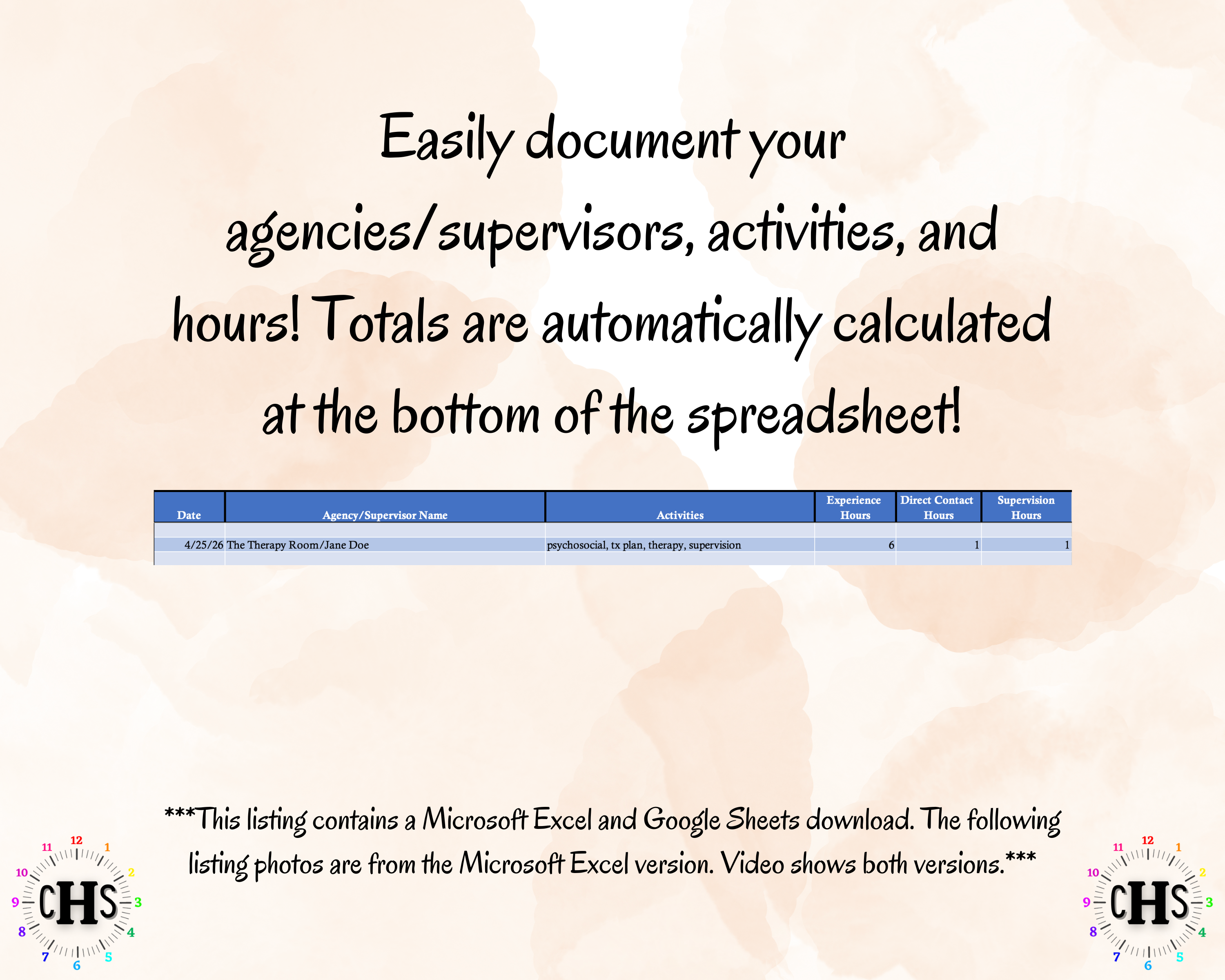 Illinois LCPC, Clinical Hours Tracker, Supervision Log for Licensed Professional Counselor - Counseling Graduation Gift