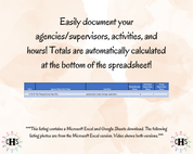 Florida LMHC, Clinical Hours Tracker, Supervision Log for Registered Mental Health Counselor Intern - Counseling Graduation Gift