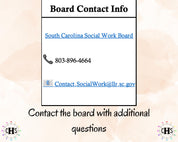 South Carolina LISW-CP, Clinical Hours Tracker, Supervision Log for Master Social Worker - Student or MSW Graduation Gift
