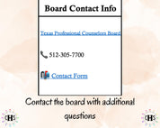 Texas LPC, Clinical Hours Tracker, Supervision Log for Licensed Professional Counselor Intern - Counseling Graduation Gift