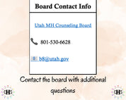 Utah CMHC, Clinical Hours Tracker, Supervision Log for Licensed Associate Clinical Mental Health Counselor - Counseling Graduation Gift