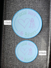 Social Work Life Balance Caffeine Addict Sticker for Social Worker, Self Care Mindfulness Sticker, Mental Health Matter, MSW Graduation Gift