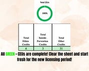 Custom Continuing Education Professional Development Plan Template - Healthcare Worker, Teacher, and Other Professionals Gift