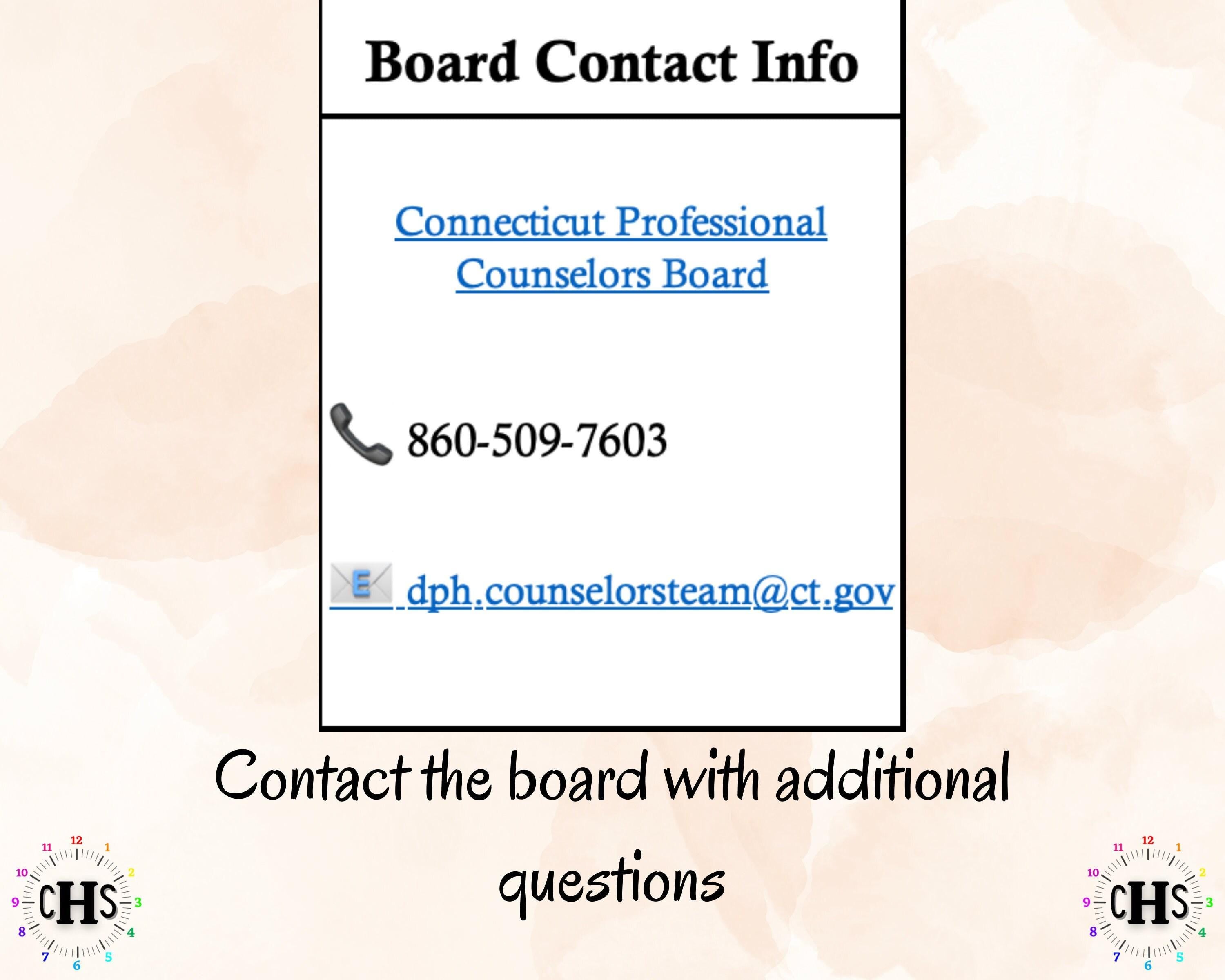 Connecticut LPC, Clinical Hours Tracker, Supervision Log for Licensed Professional Counselor Associate - Counseling Graduation Gift