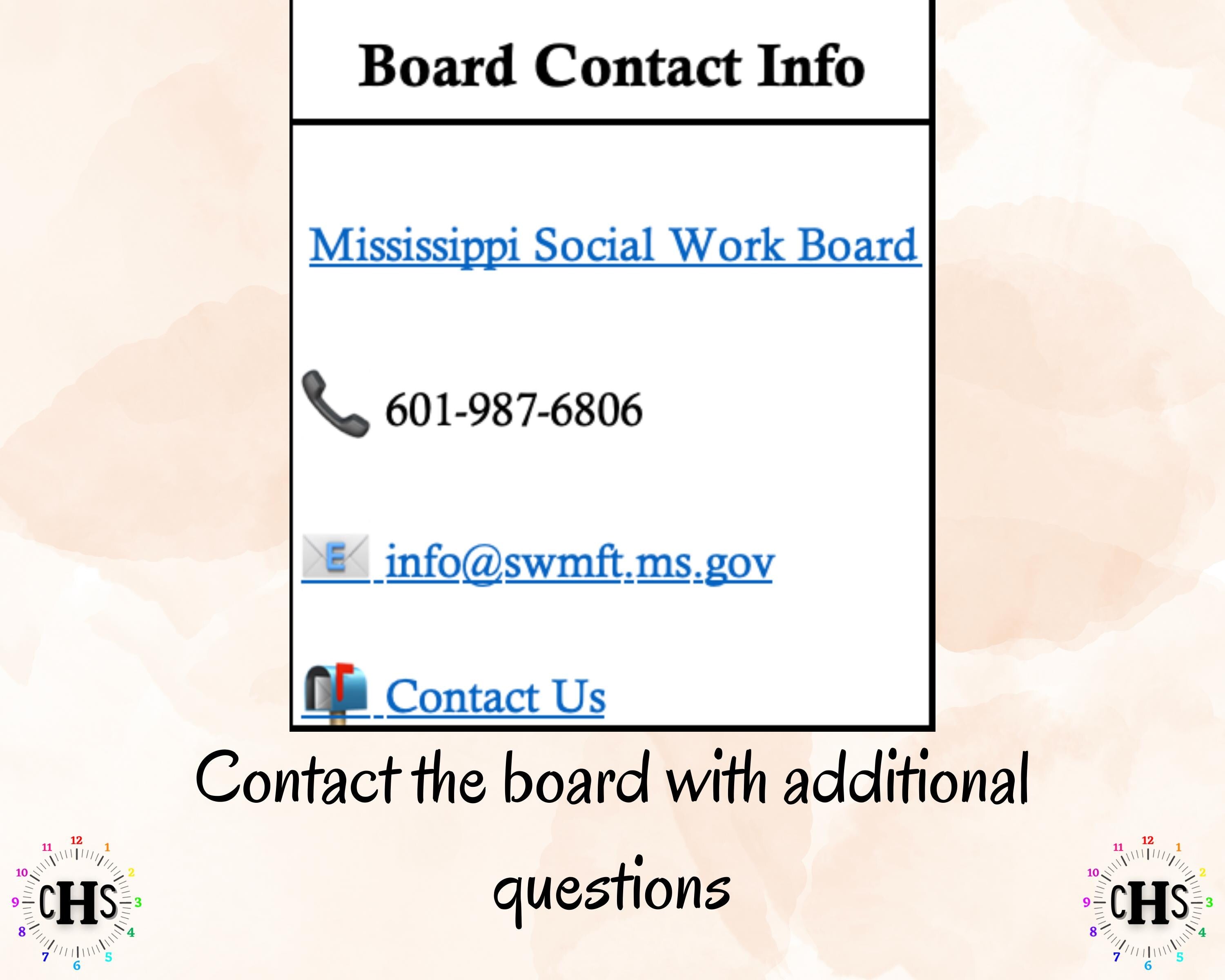 Mississippi, LCSW Hours Tracker, Clinical Supervision Log for Master Social Worker - MSW Student or MSW Graduation Gift