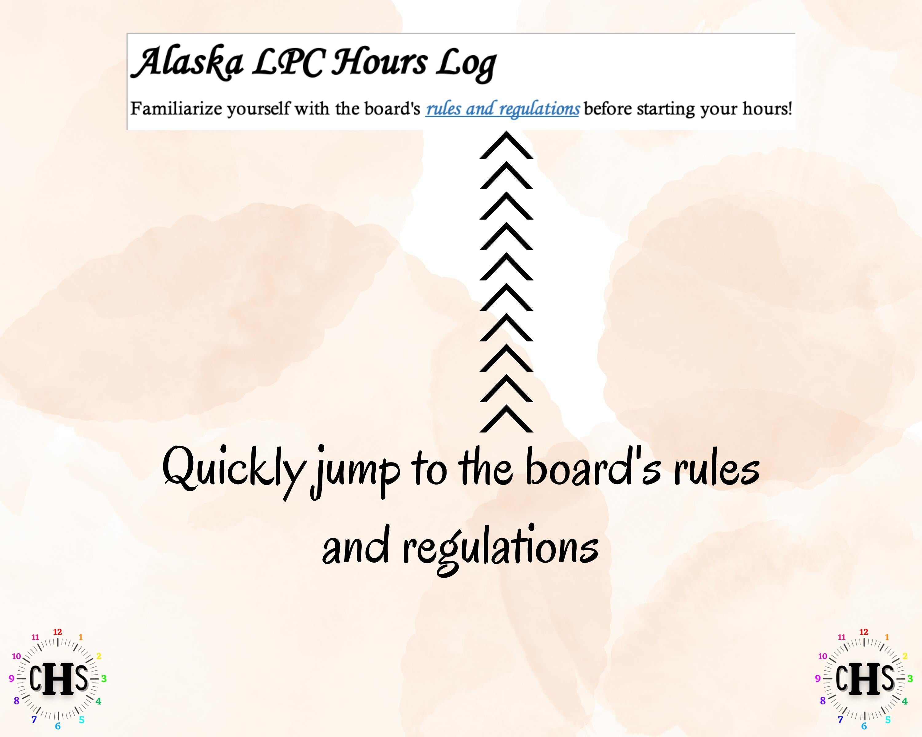 Alaska LPC, Clinical Hours Tracker, Supervision Log for Seeking License as a Professional Counselor - Counseling Graduation Gift