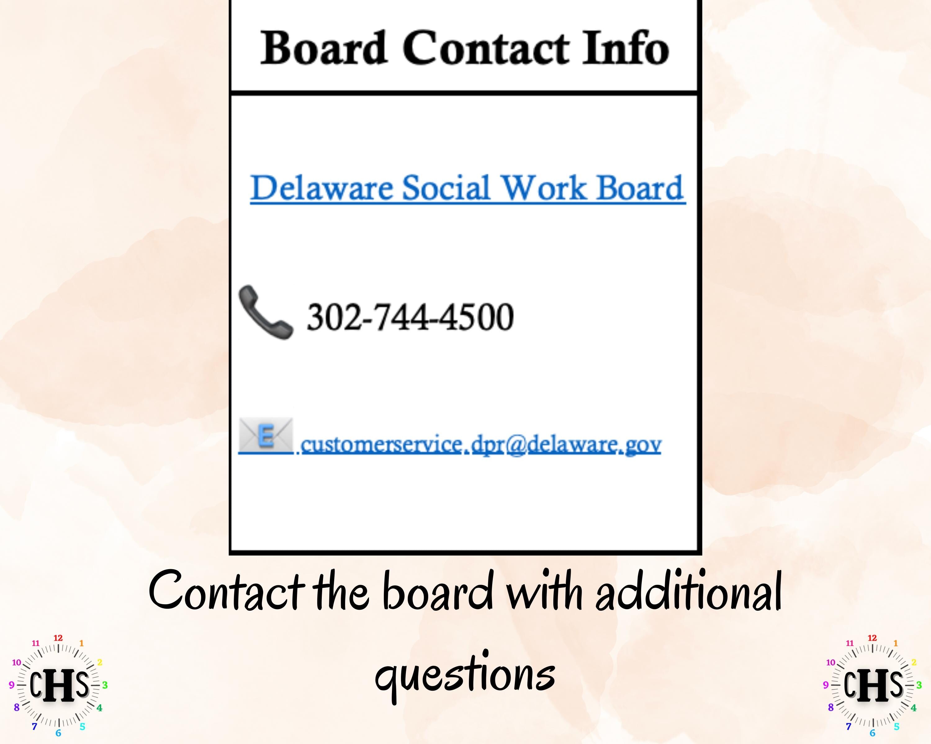Delaware, LCSW Hours Tracker, Clinical Supervision Form for Master Social Worker - MSW Student or MSW Graduation Gift