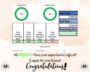 Mississippi LPC, Clinical Hours Tracker, Supervision Log for Provisional Licensed Professional Counselor - Counseling Graduation Gift