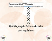 Connecticut LMFT, Clinical Hours Tracker, Supervision Log for Licensed Marital and Family Therapist Associate - Therapy Graduation Gift