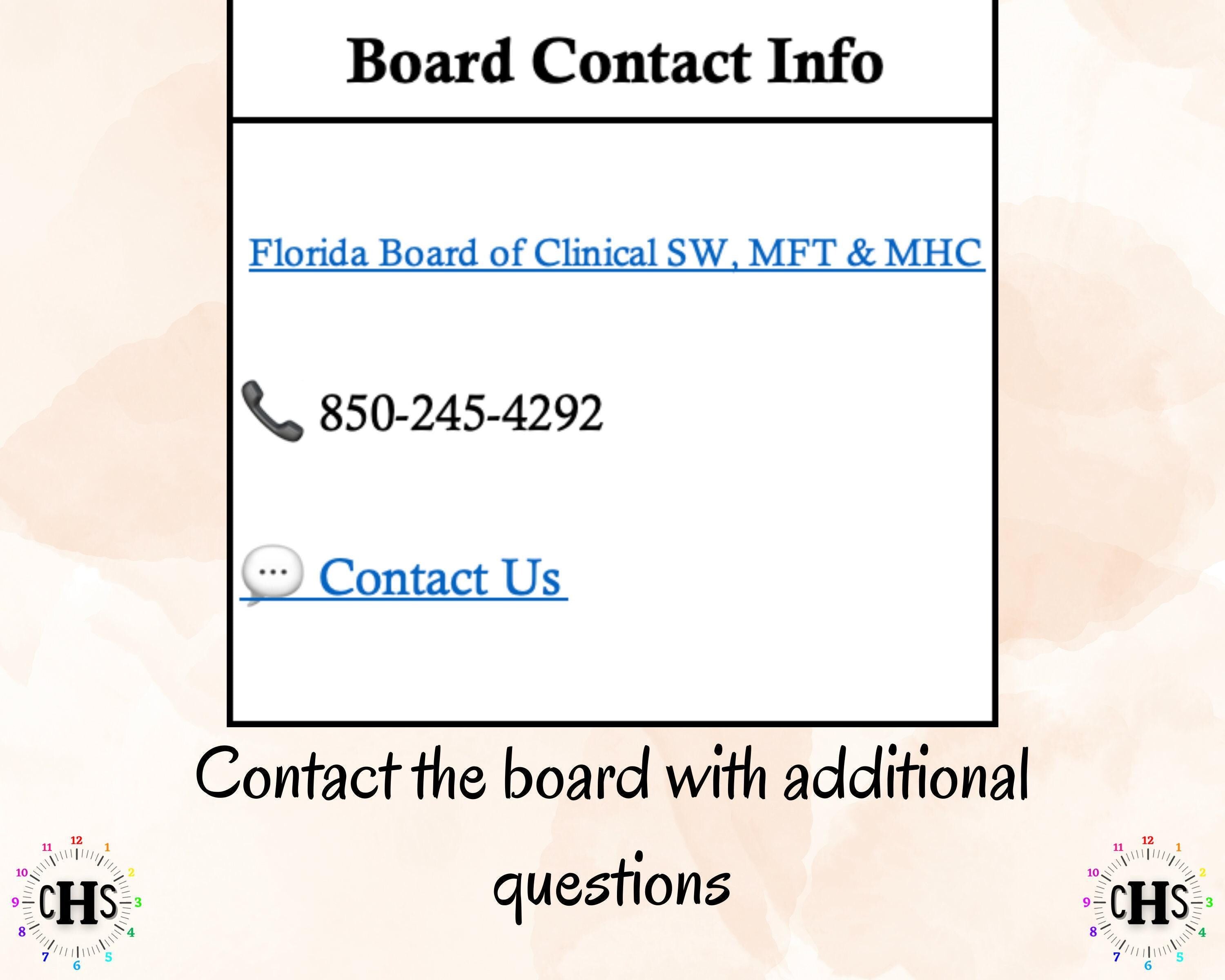 Florida LMHC, Clinical Hours Tracker, Supervision Log for Registered Mental Health Counselor Intern - Counseling Graduation Gift