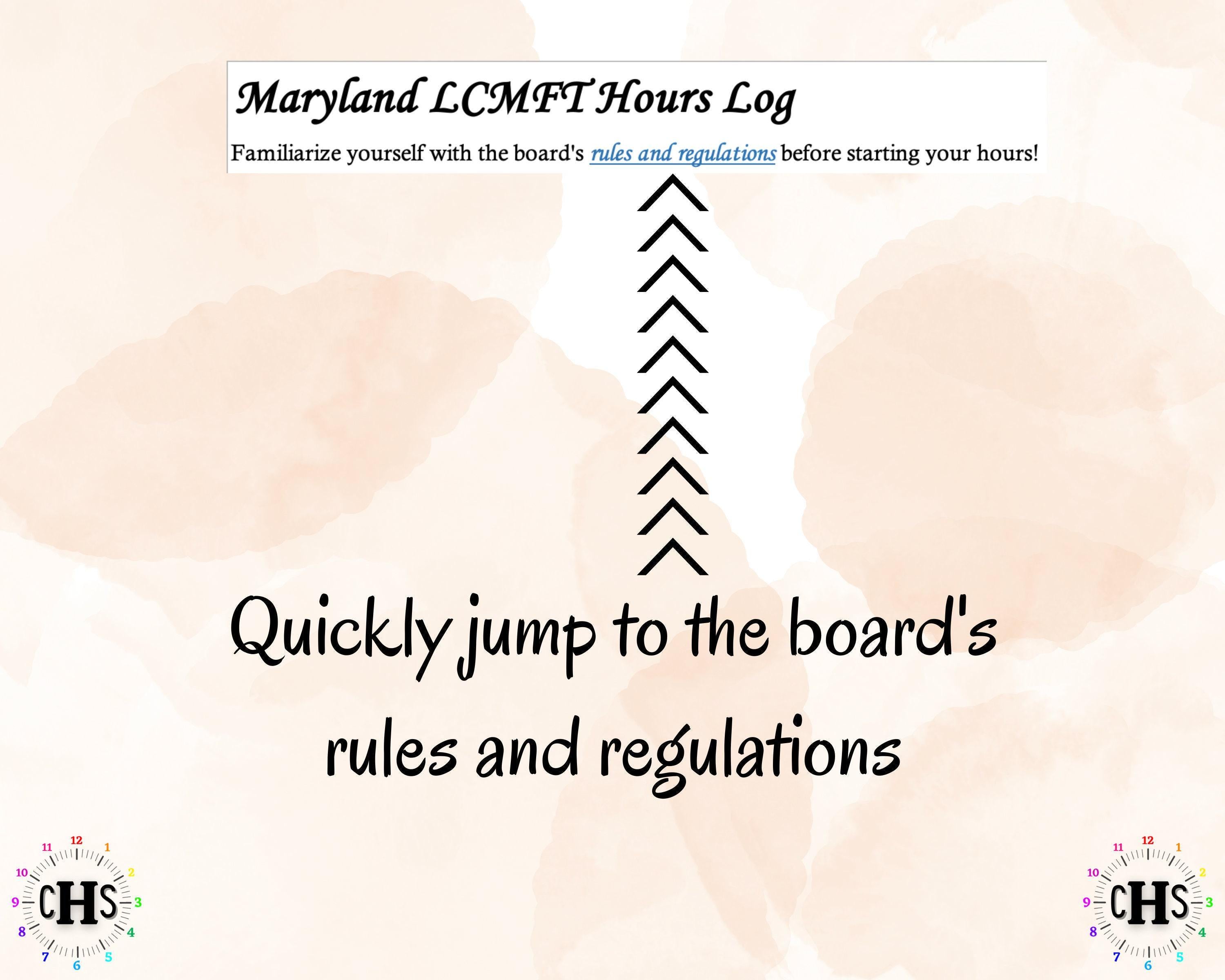 Maryland LCMFT, Clinical Hours Tracker, Supervision Log for Licensed Graduate Marriage and Family Therapist - Therapy Graduation Gift