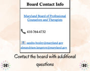 Maryland LCPC, Clinical Hours Tracker, Supervision Log for Licensed Graduate Professional Counselor - Counseling Graduation Gift