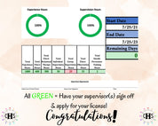 Utah LMFT, Clinical Hours Tracker, Supervision Log for Associate Marriage and Family Therapist - Therapy Graduation Gift