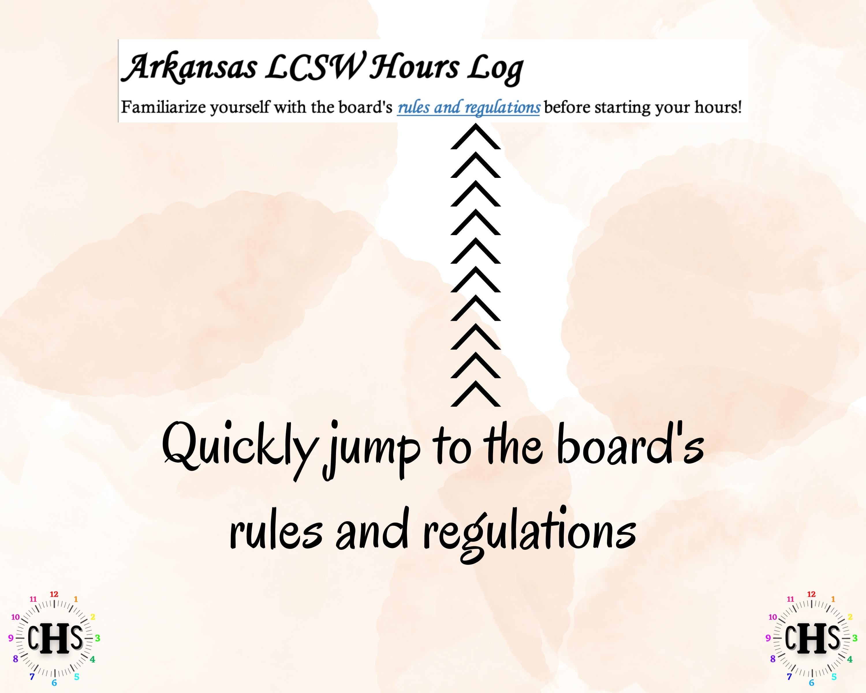 Arkansas, LCSW Hours Tracker, Clinical Supervision Form for Master Social Worker - MSW Student or MSW Graduation Gift