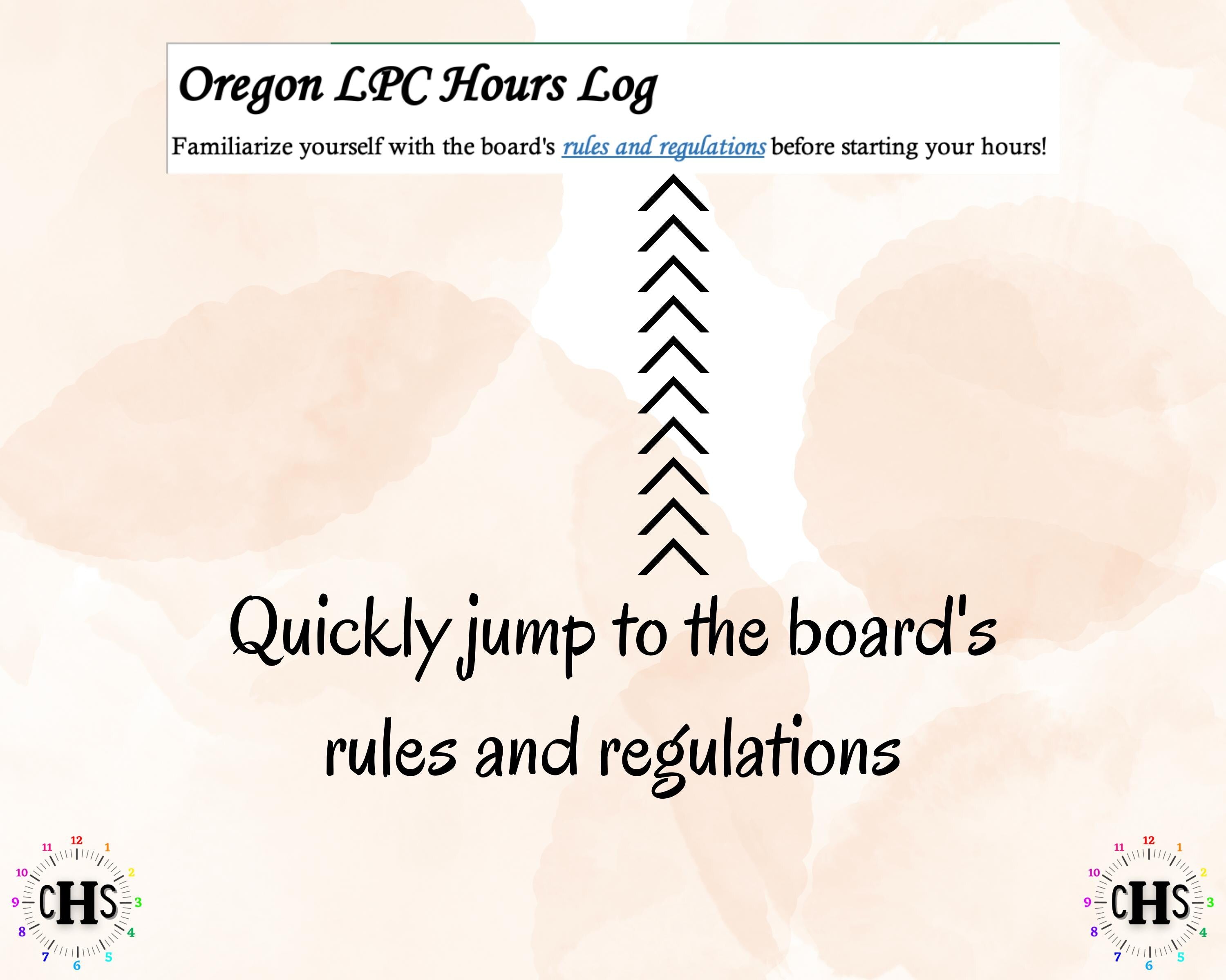 Oregon LPC, Clinical Hours Tracker, Supervision Log for Licensed Professional Counselor Registered Intern - Counseling Graduation Gift