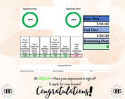 Delaware LMFT, Clinical Hours Tracker, Supervision Log for Licensed Associate Marriage and Family Therapist - Therapy Graduation Gift