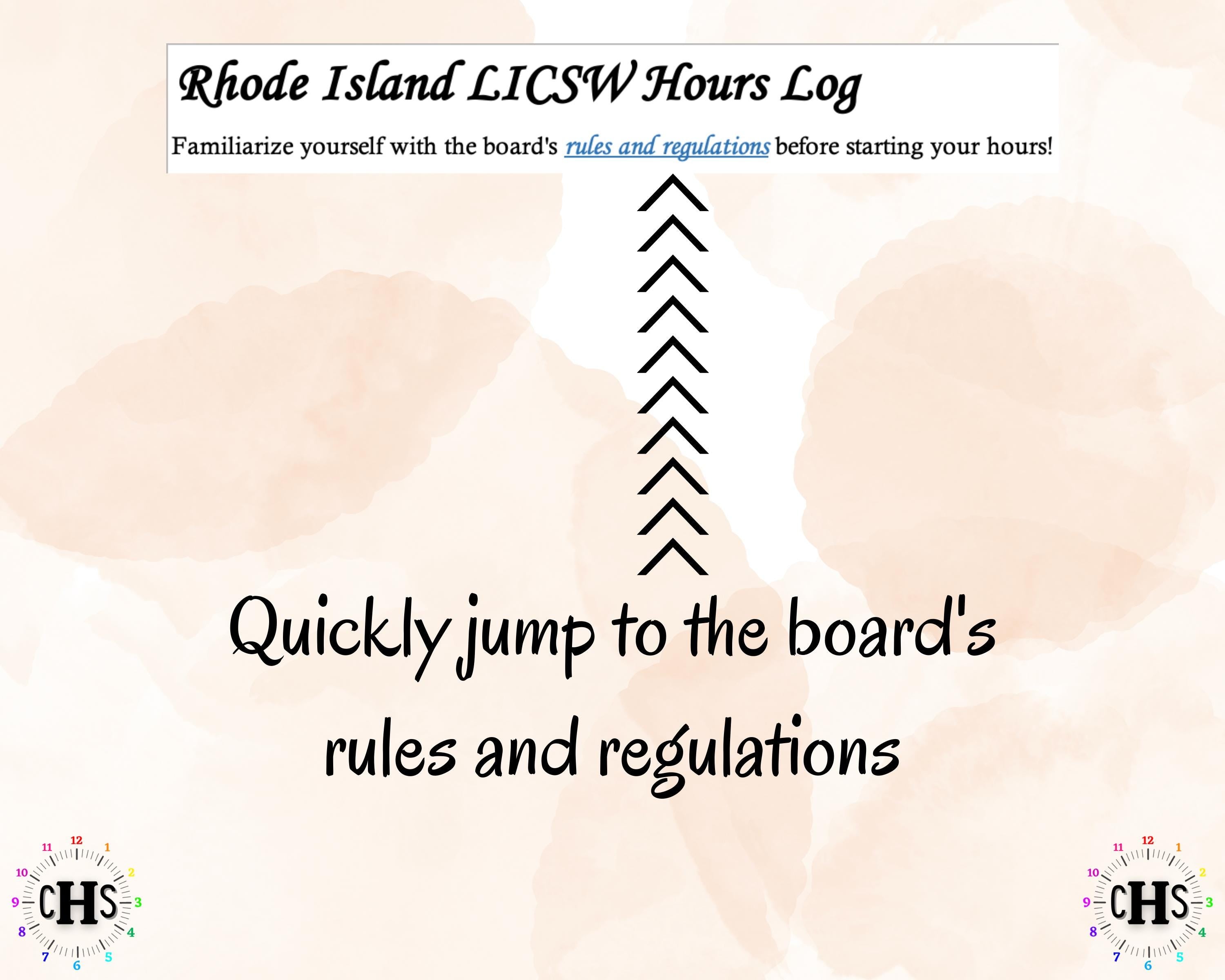 Rhode Island LICSW, Clinical Hours Tracker, Supervision Log for Master Social Worker - MSW Student or MSW Graduation Gift