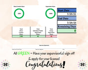 South Carolina LMFT, Clinical Hours Tracker, Supervision Log for Licensed Marriage and Family Therapist Associate - Therapy Graduation Gift