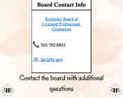 Kentucky LPCC, Clinical Hours Tracker, Supervision Log for Licensed Professional Counseling Associate - Counseling Graduation Gift