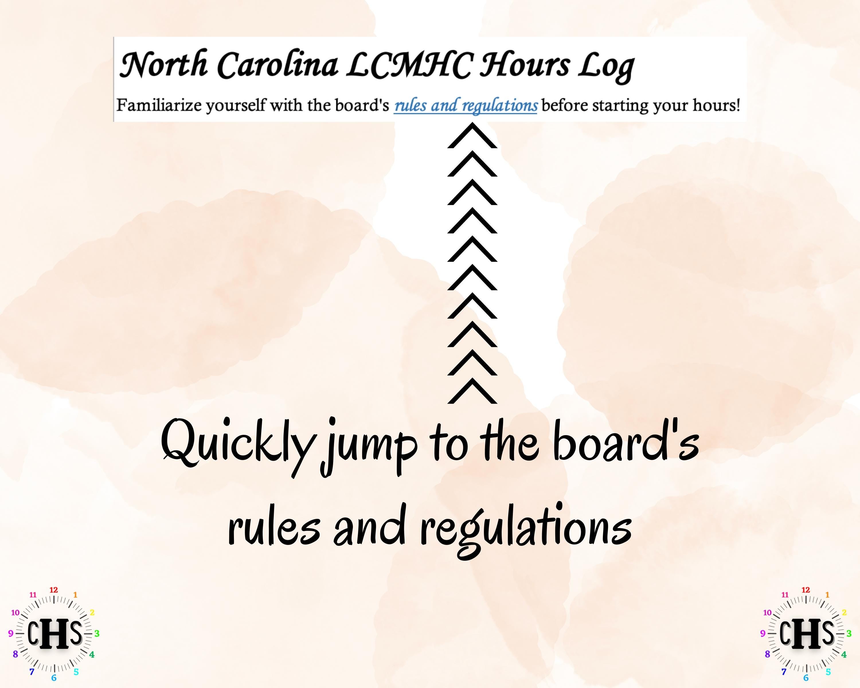 North Carolina LCMHC, Clinical Hours Tracker, Supervision Log for Licensed Professional Counselor Associate - Counseling Graduation Gift