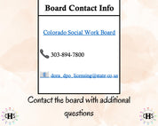 Colorado, LCSW Hours Tracker, Clinical Supervision Form for Master Social Worker - MSW Student or MSW Graduation Gift