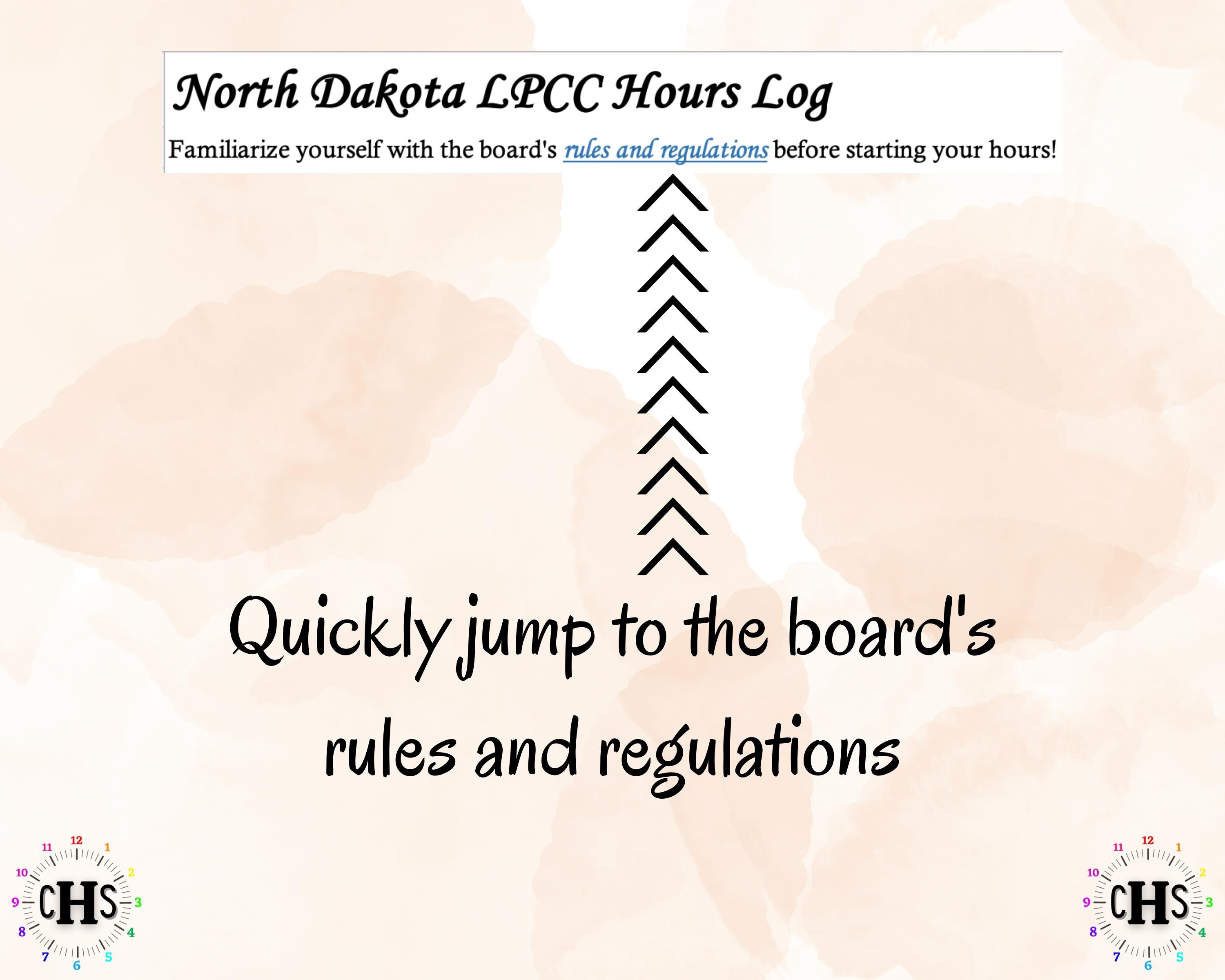 North Dakota LPCC, Clinical Hours Tracker, Supervision Log for Licensed Associate Professional Counselor - Counseling Graduation Gift
