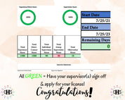 Montana, LCSW Hours Tracker, Clinical Supervision Log for Master Social Worker - MSW Student or MSW Graduation Gift