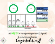 Minnesota LMFT, Clinical Hours Tracker, Supervision Log for Licensed Associate Marriage and Family Therapist - Therapy Graduation Gift
