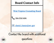 West Virginia LPC, Clinical Hours Tracker, Supervision Log for Provisional Licensed Professional Counselor - Counseling Graduation Gift