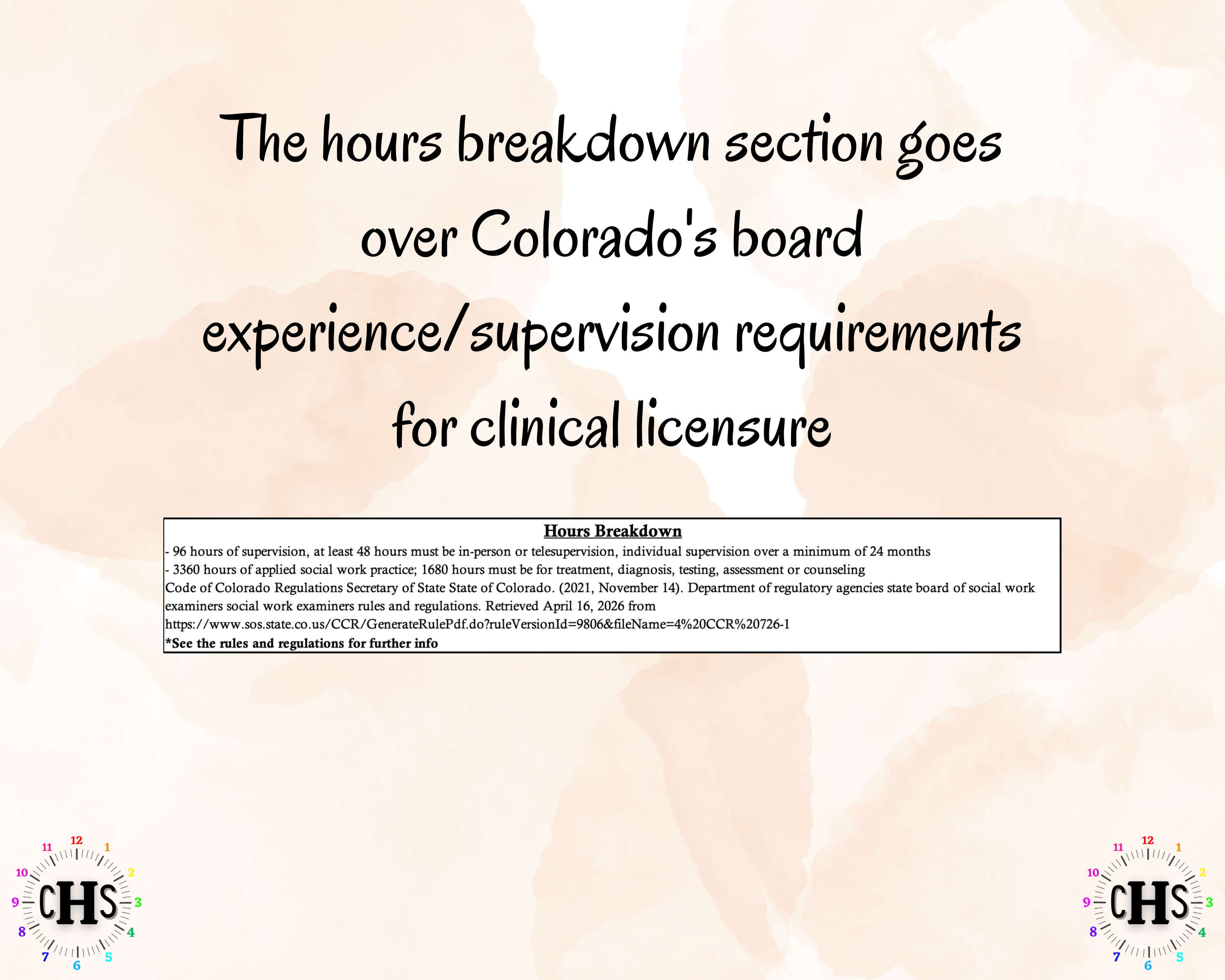 Colorado, LCSW Hours Tracker, Clinical Supervision Form for Master Social Worker - MSW Student or MSW Graduation Gift