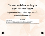 Connecticut, LCSW Hours Tracker, Clinical Supervision Form for Master Social Worker - MSW Student or MSW Graduation Gift