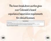 Colorado LPC, Clinical Hours Tracker, Supervision Log for Licensed Professional Counselor Candidate - Counseling Graduation Gift