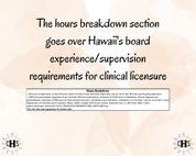 Hawaii, LCSW Hours Tracker, Clinical Supervision Form for Master Social Worker - MSW Student or MSW Graduation Gift
