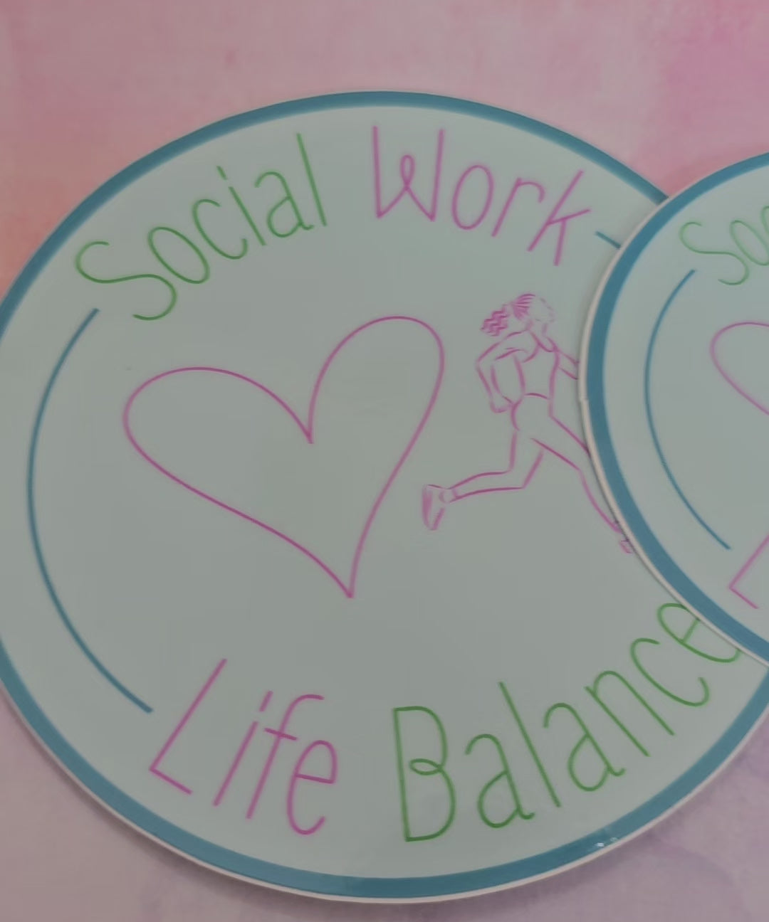 Mental Health Running Art Decor for Social Worker