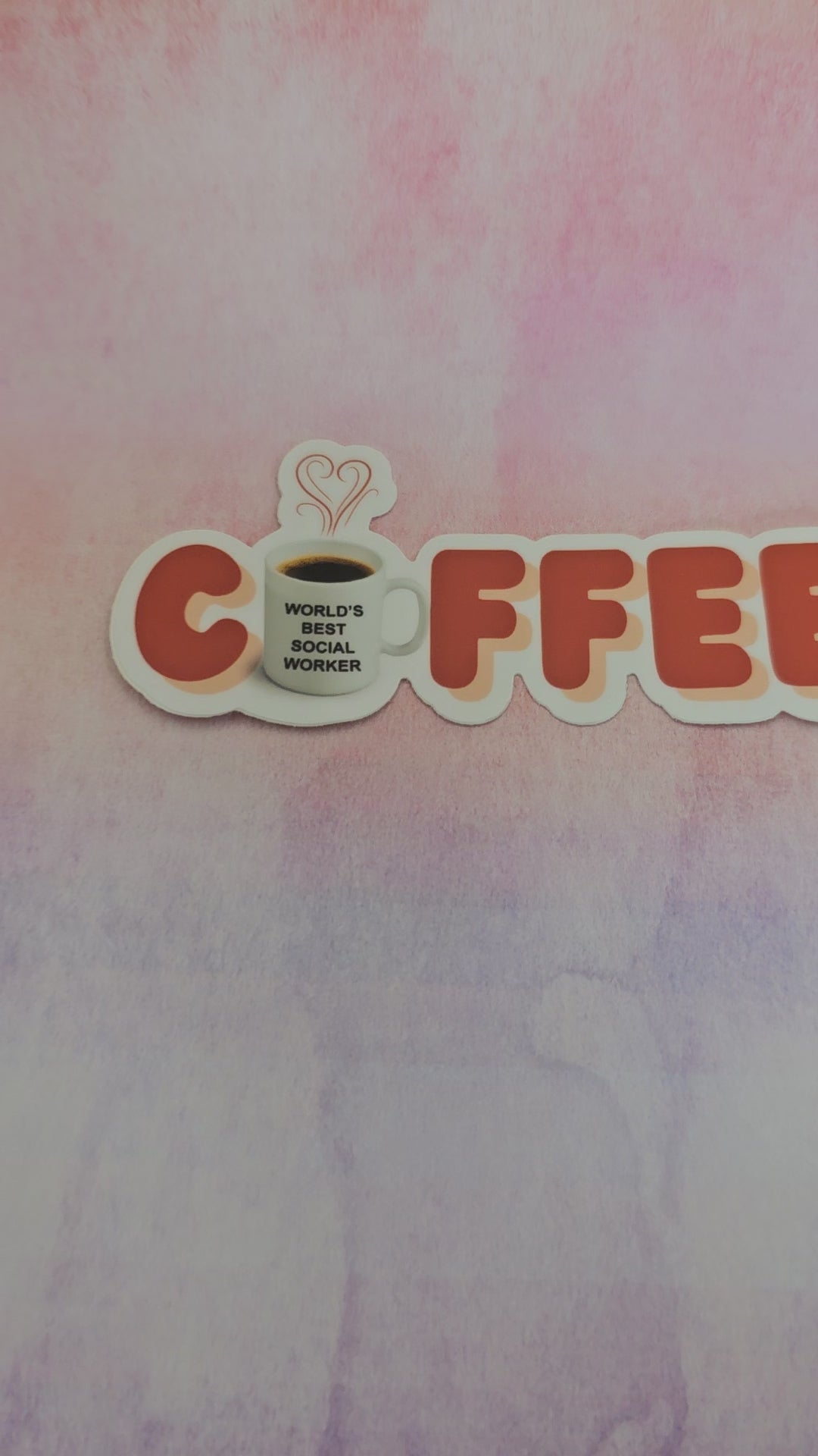 Social Worker Sticker for Coffee Addict, Vinyl Sticker Designs for Mental Health Office Decor, Social Work Student MSW Graduation Gift