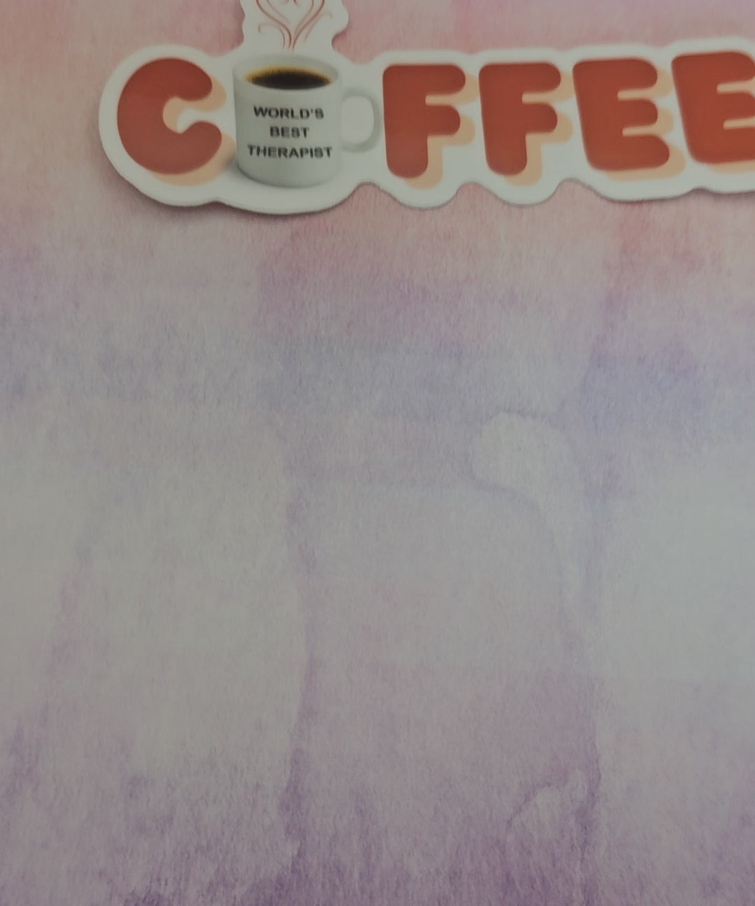 World's Best Therapist Coffee Addict Sticker