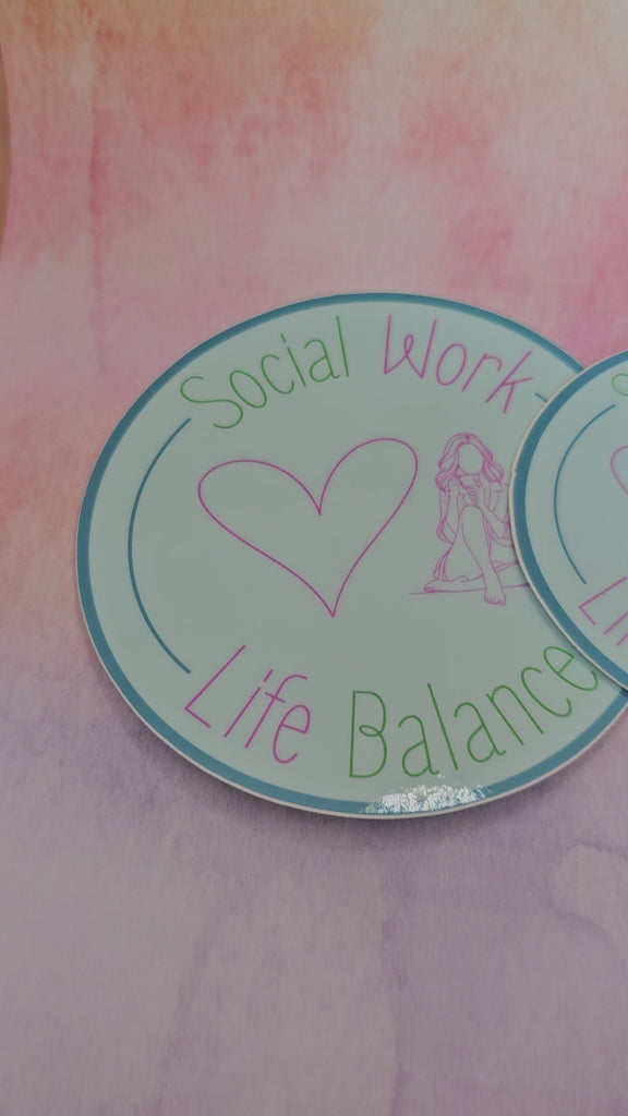 Coffee Self Care Mindfulness Sticker for Social Worker