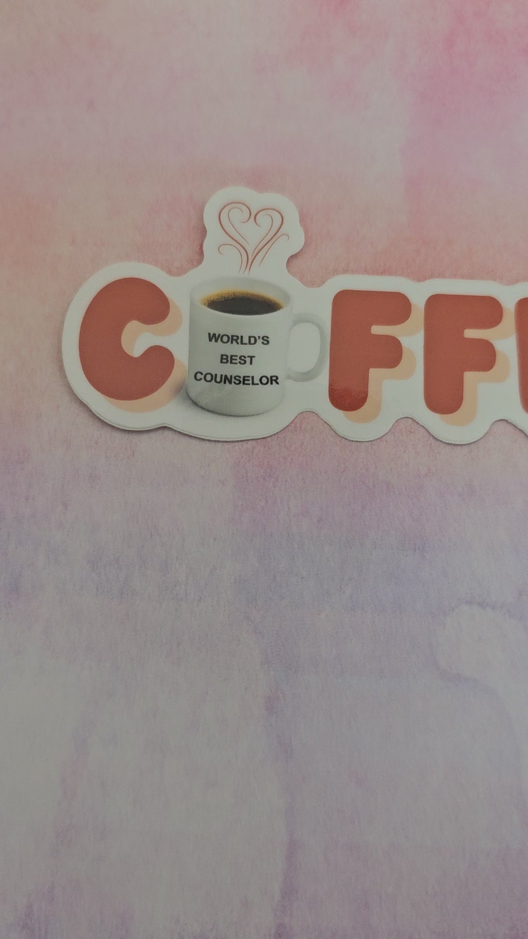 Coffee Addict Sticker for Counselor