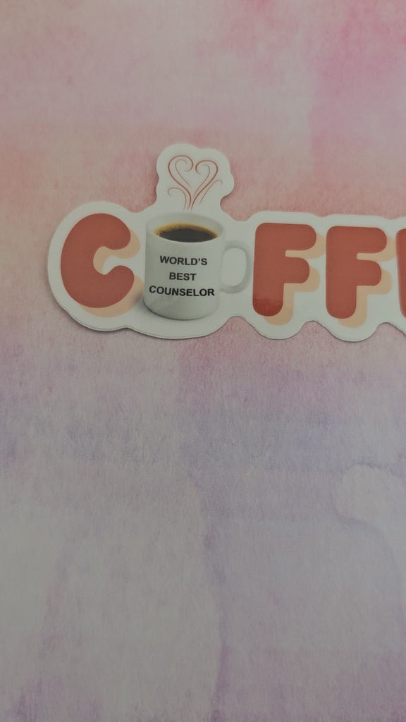 Coffee Addict Sticker for Counselor