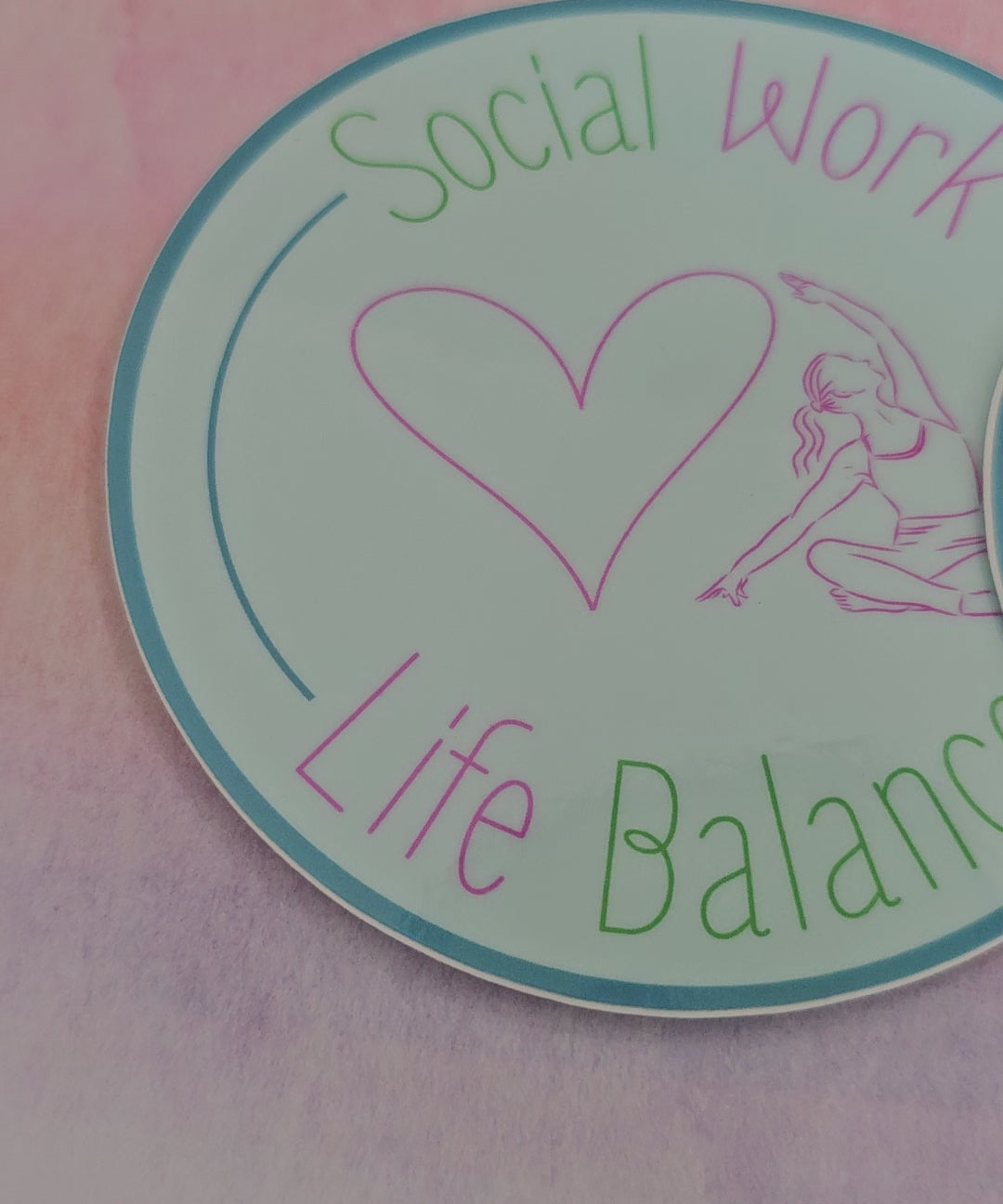 Yoga Meditation Mindfulness Sticker for Social Worker