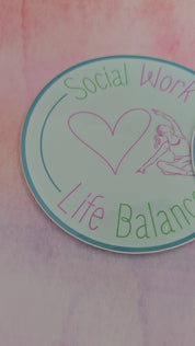 Yoga Meditation Mindfulness Sticker for Social Worker