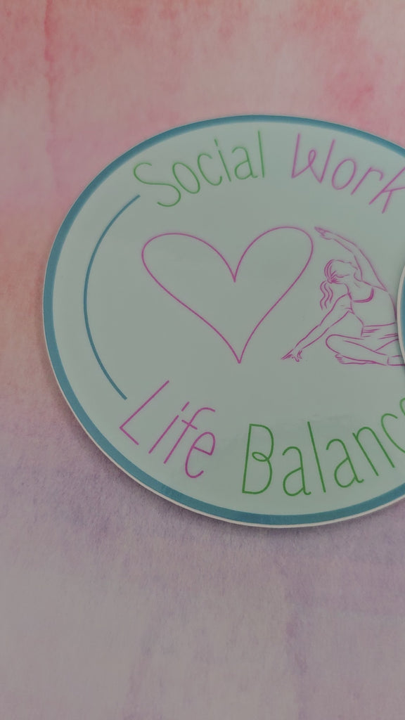 Yoga Meditation Mindfulness Sticker for Social Worker